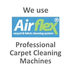 We use professional Airflex professional carpet cleaning machines